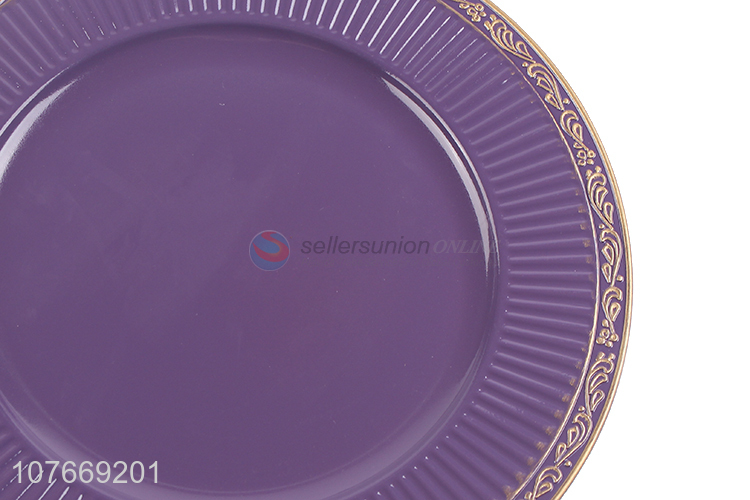 Good sale purple electroplated plates for decoration