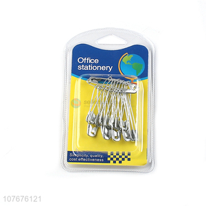 Low price silver metal safety pins rust resistant safety pin