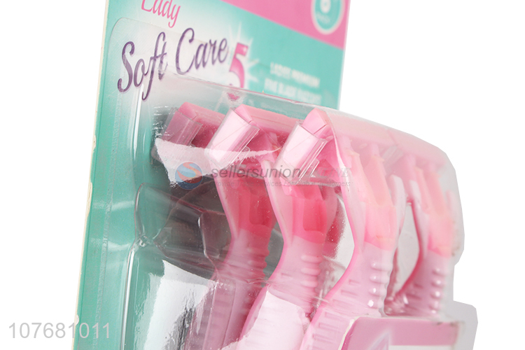 Cheap price soft 5blade razor for ladies with high quality