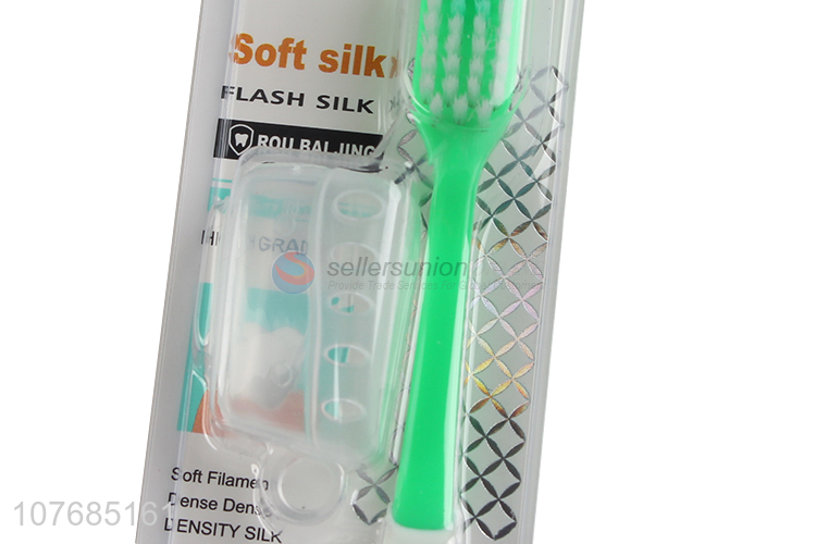 Home travel wide-head toothbrush soft bristles manual adult toothbrush