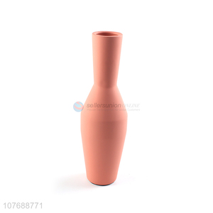 Wholesale Morandi color matte frosted design decoration ceramic vase