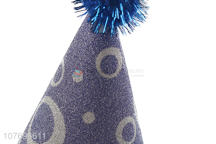 New arrival fashion glitter cone paper hat birthday party hat