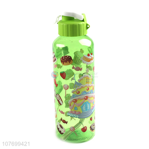 Hot selling green cartoon water cup can carry water bottle