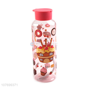 Wholesale pink cartoon water cup can carry water bottle