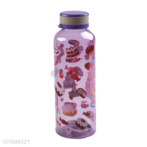 Wholesale purple cartoon water cup can carry water bottle