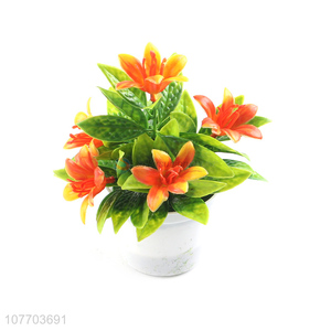 Artificial fake flower potted ornaments plastic bonsai indoor plant decoration