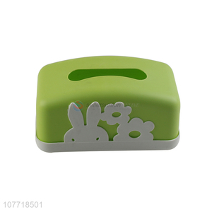 Factory direct supply creative tissue box with rabbit pattern