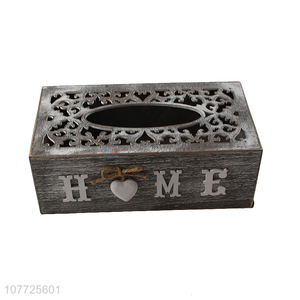 Best Selling Wooden Tissue Box Vintage Paper Towel Box