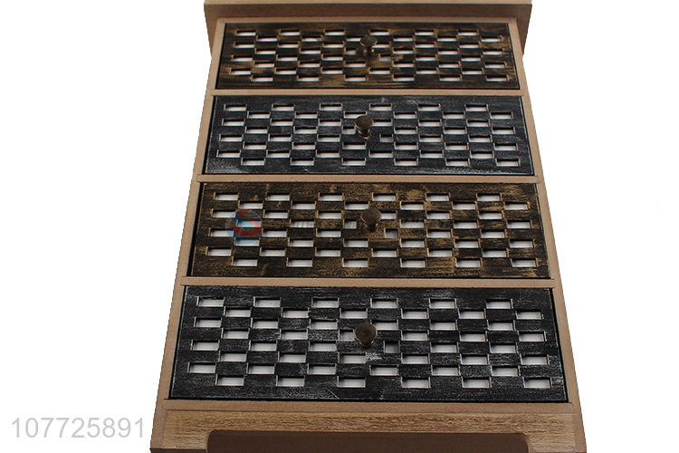 Newest Desktop Decoration Mini Storage Cabinet Wooden Storage Box