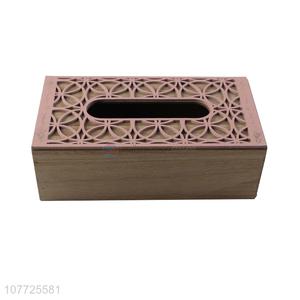 Best Selling Vintage Wooden Tissue Paper Box For Household
