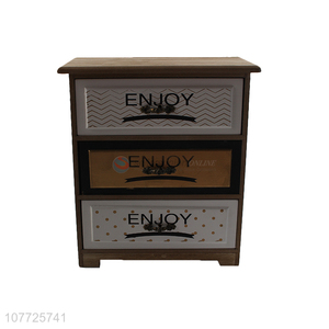 High Quality Desktop Organizers Wooden Storage Drawer Cabinet