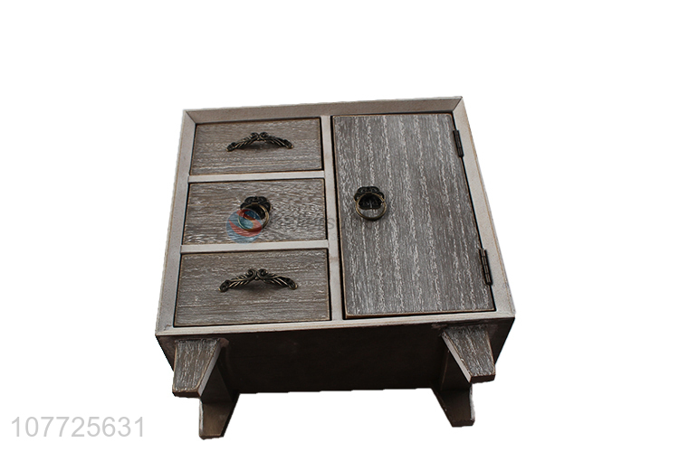 Fashion Jewelry Storage Mini Storage Cabinet Wooden Crafts
