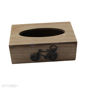 New Style Vintage Wooden Tissue Box Home Decoration Paper Towel Box