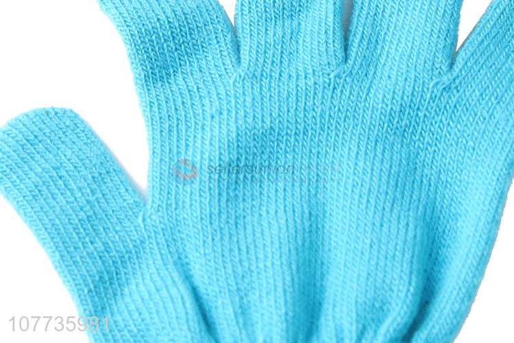 New design blue children soft knitted gloves for sale