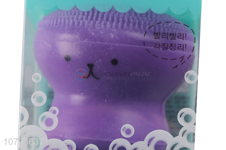 Creative design octopus shape silicone facial brush soft waterproof face scrubber