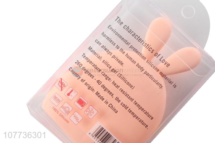 High quality rabbit shape environmental protection silicone face cleaning brush