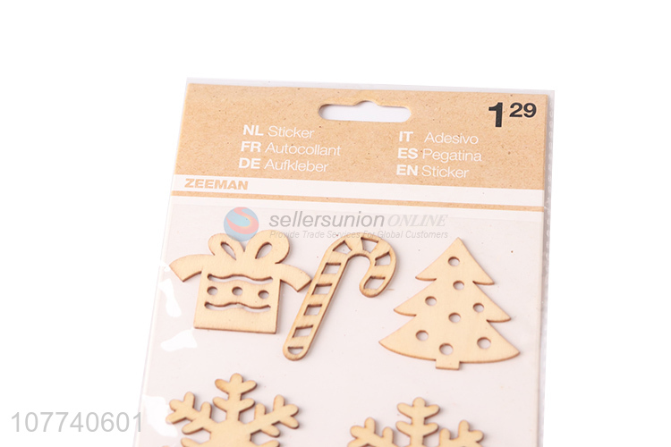 Wholesale christmas home holiday party wooden decoration patch