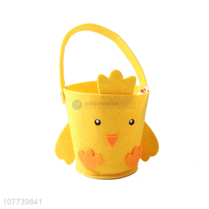 Creative cartoon little yellow chicken portable felt tube