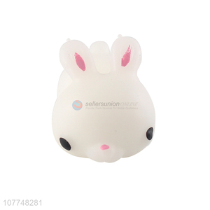 Eco-friendly TPR soft rubber rabbit squeezable toy