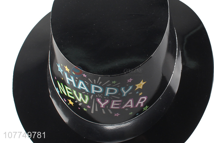 Promotional happy new years party multi color paper hats 