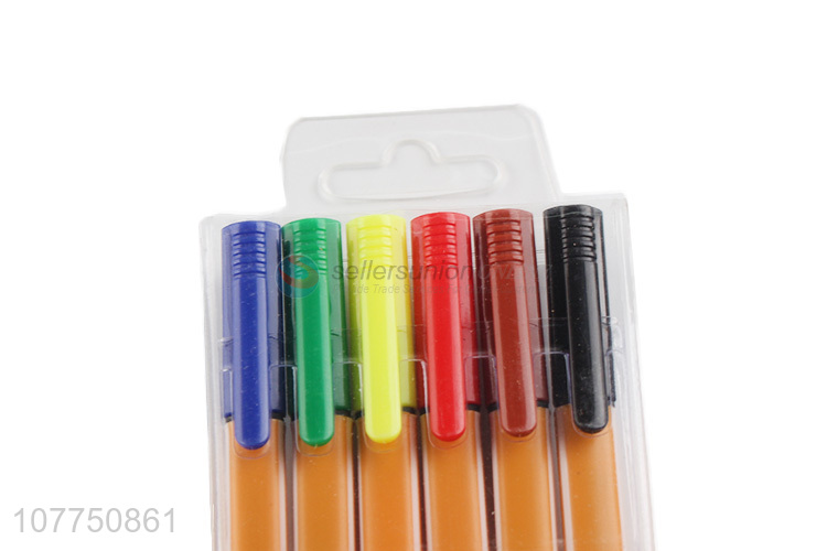 Factory direct sale 6 colors fine liner pen waterproof marker
