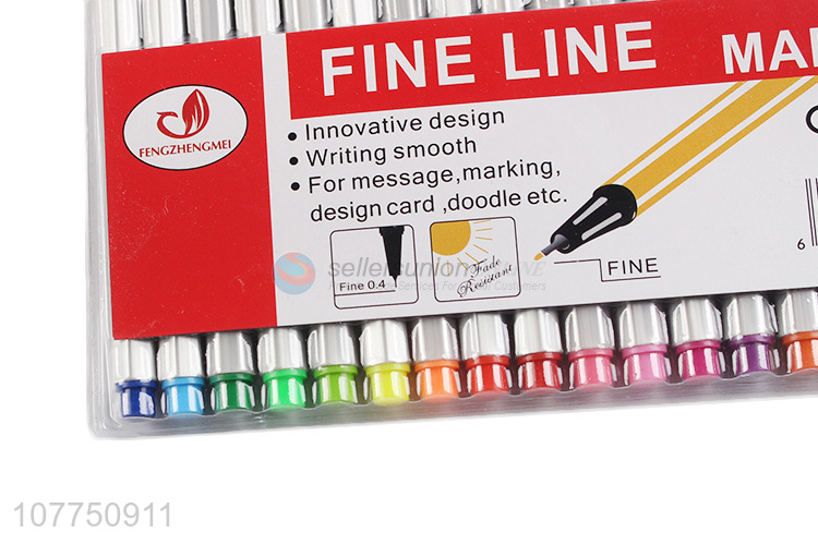 Low price 18 colors fine line markers permanent fine liner