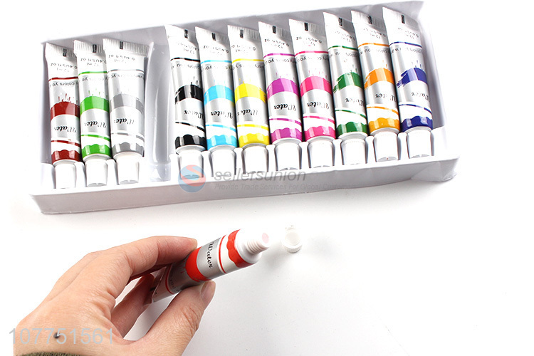 Hot product 12 colors 12ml non-toxic acrylic paints