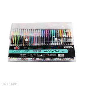 Hot sale 60 neon colors highlighters glitter marker pen set