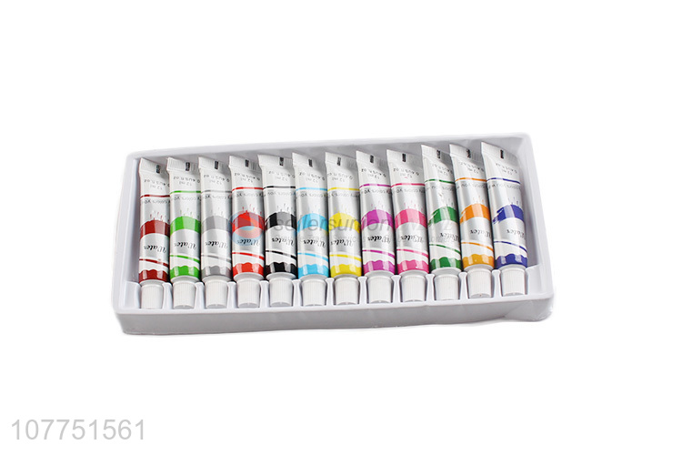 Hot product 12 colors 12ml non-toxic acrylic paints