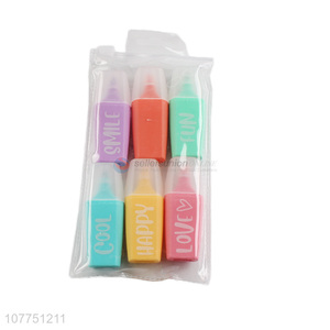 High quality 3 colors highlighter marker set vivid color highlighters