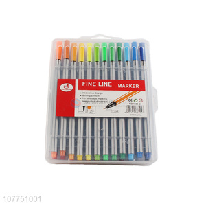 Promotional 24 colors fine liner pen plastic drawing pen