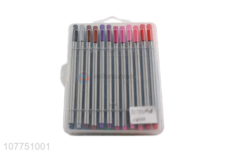 Promotional 24 colors fine liner pen plastic drawing pen
