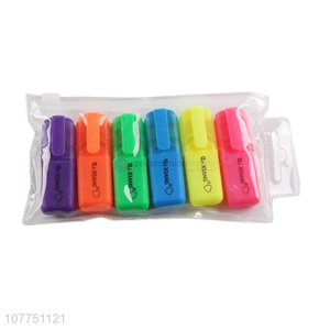 Hot products 6 colors highlighters fluorescent marker pen set