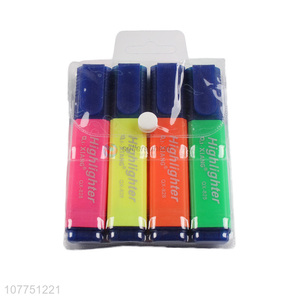 Low price 6 colors highlighter pens fluorescent pen set