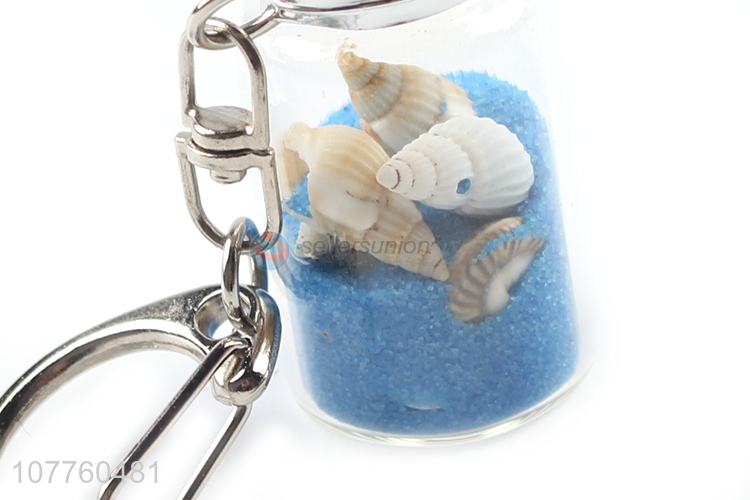 Fashion Style Glass Wishing Bottle With Key Chain