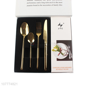Hot Selling Gold Spoon Fork Knife Dinnerware Set