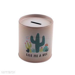 Best Selling Cactus Pattern Piggy Bank Cylinder Money Box