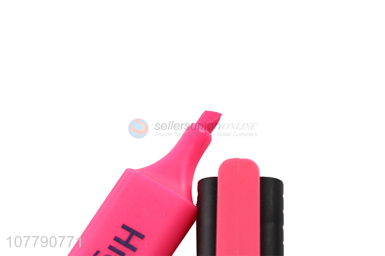 Good quality safe fluorescent color highlighter pen for school