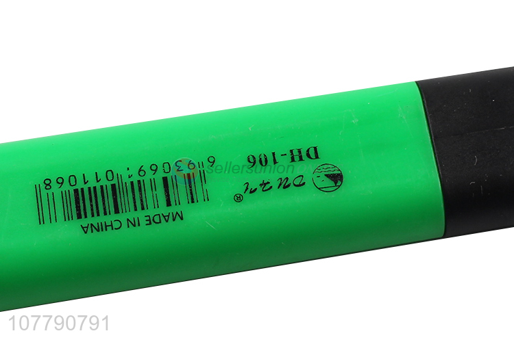 Latest arrival non-toxic fluorescent color plastic highlighter pen