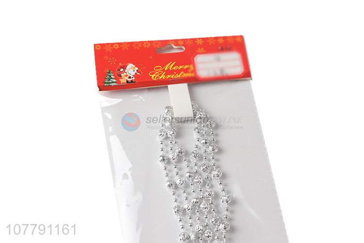 Good selling silver small beads ornaments for xmas tree