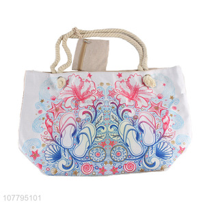 Good Price Foldable Beach Bag Fashion Tote Bag With Small Coin Purse