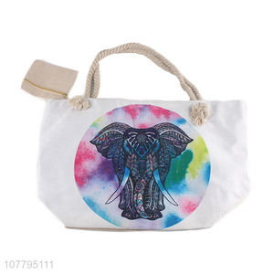 New Arrival Elephant Pattern Beach Bag Portable Travel Tote Bag