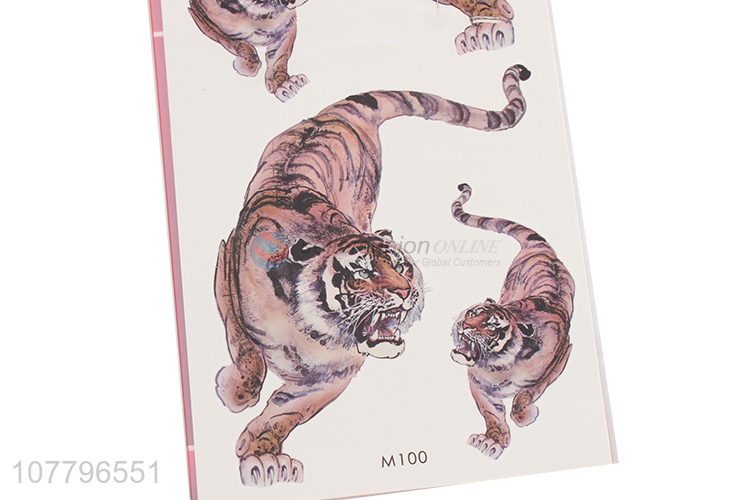 Most popular tiger pattern  temporary tattoo paper sticker