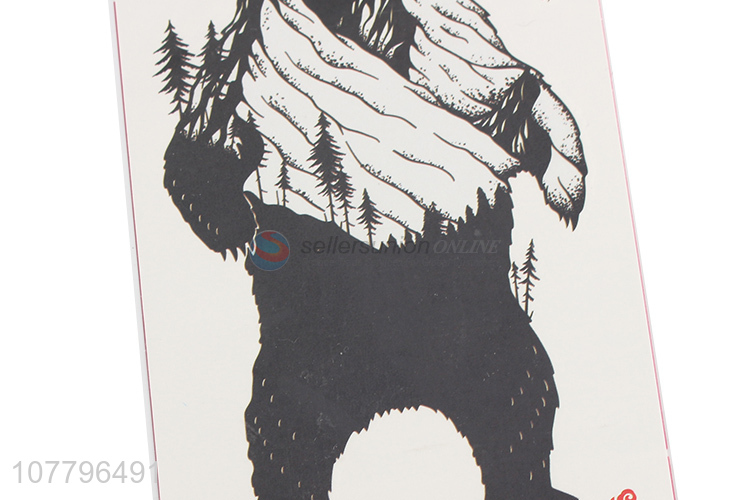 New product waterproof non-toxic tattoo sticker with bear pattern