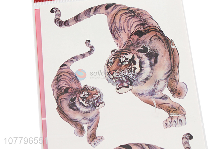 Most popular tiger pattern  temporary tattoo paper sticker