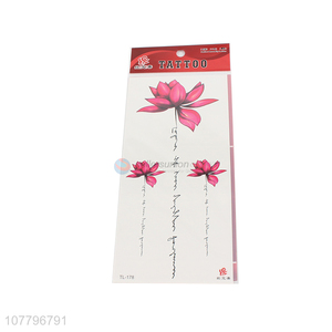 Hot selling waterproof temporary tattoo sticker with flower pattern