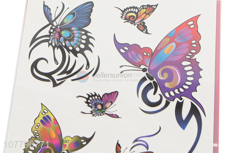 High quality colourful butterfly pattern tattoo sticker