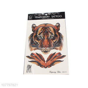 Hot sale tiger shape non-toxic fake paper tattoo stickers