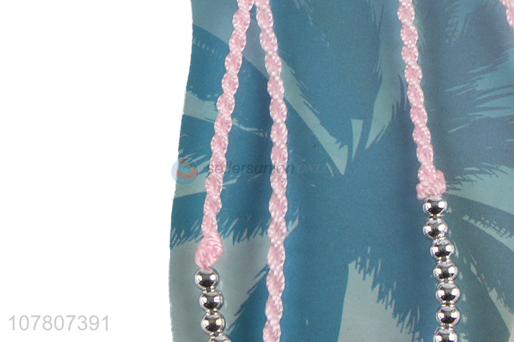 Hot selling pink bead chain handmade ladies tassel anklet