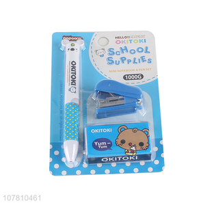 Most popular school supplies stationery set ball pen stapler set